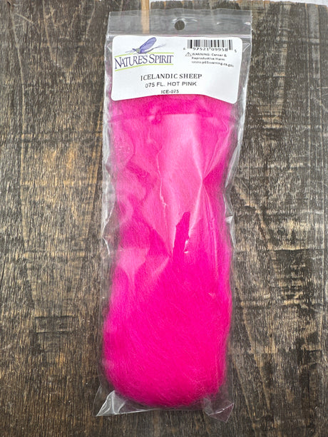 Nature's Spirit Icelandic Sheep Hair Fl. Hot Pink Sheep Hair and Wool