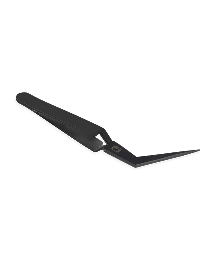 Loon Mini Curved  D-Loop Tweezer- Black