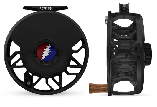 Abel Rove 7/9 Reel Ported Black Grateful Dead Bolt Fly Reel