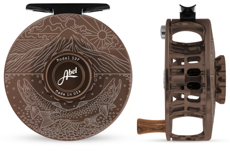 Abel SDF Reel - Underwood Ridge Risers - Dark Brown 5/6 Fly Reel