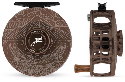 Abel SDF Reel - Underwood Ridge Risers - Dark Brown 5/6 Fly Reel