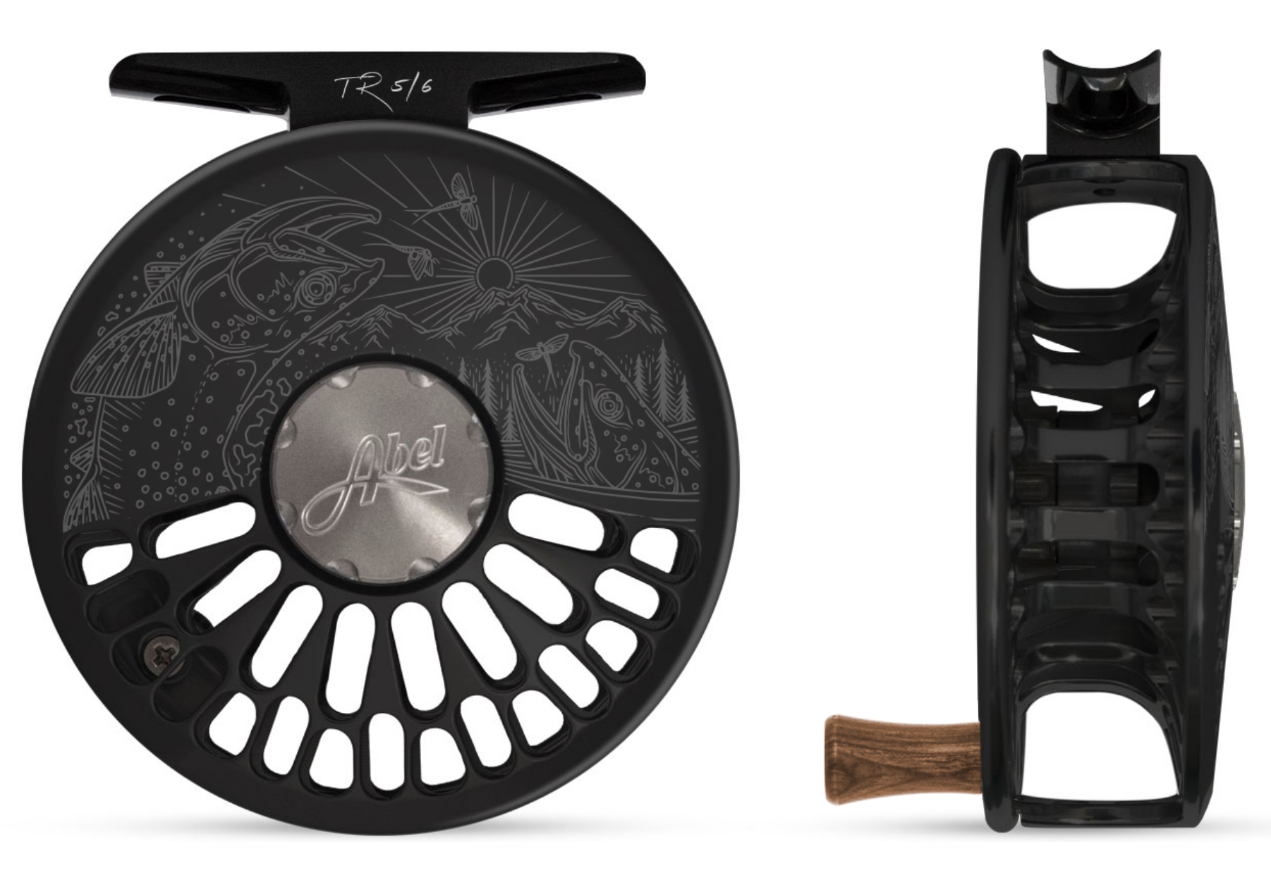 Abel TR Reel - Underwood High Country Cuts - Black 5/6 Fly Reel