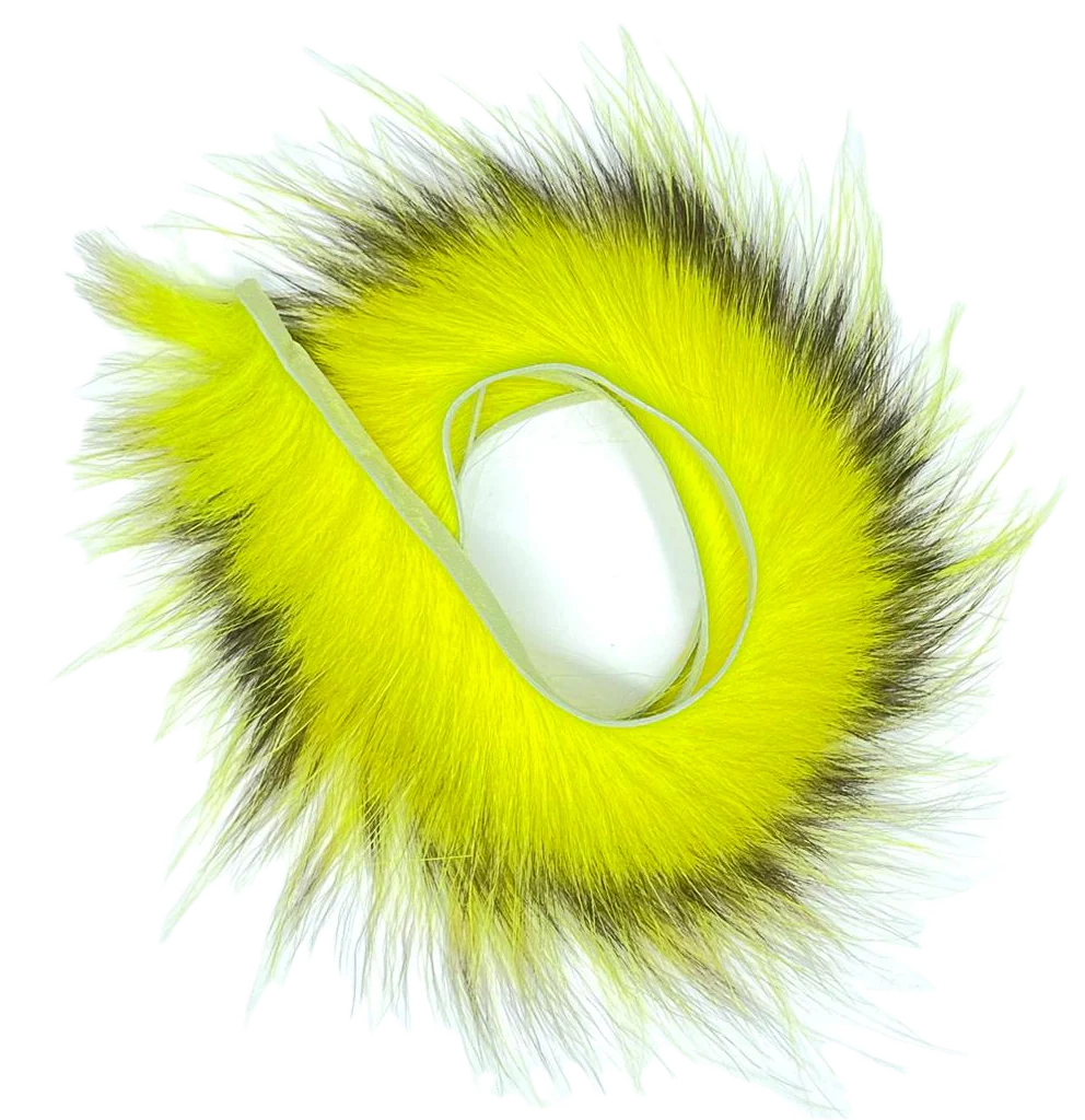 Aqua Flies American Opossum Strips Chartreuse Misc. Hair & Fur