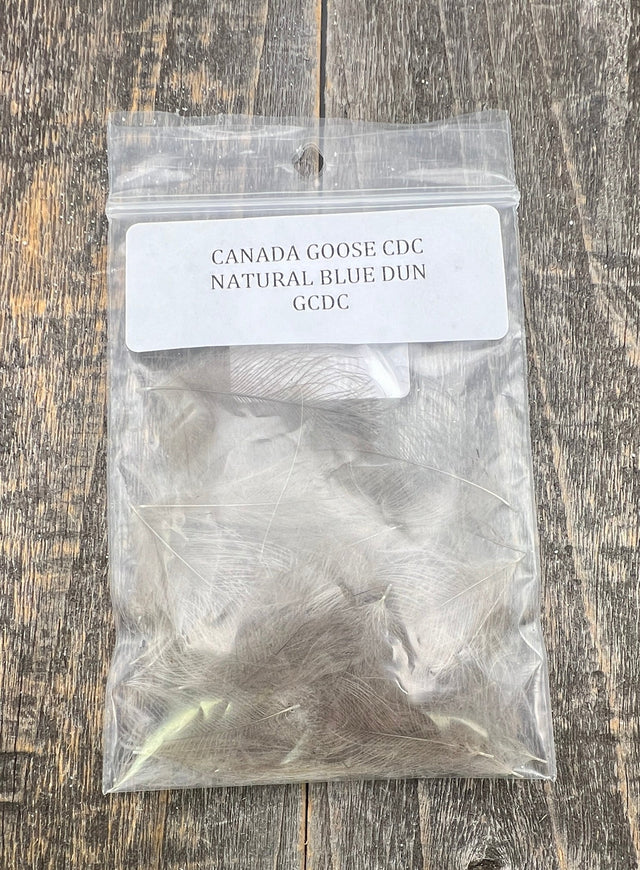 Canada Goose CDC Natural Blue Dun TG Saddle Hackle, Hen Hackle, Asst. Feathers