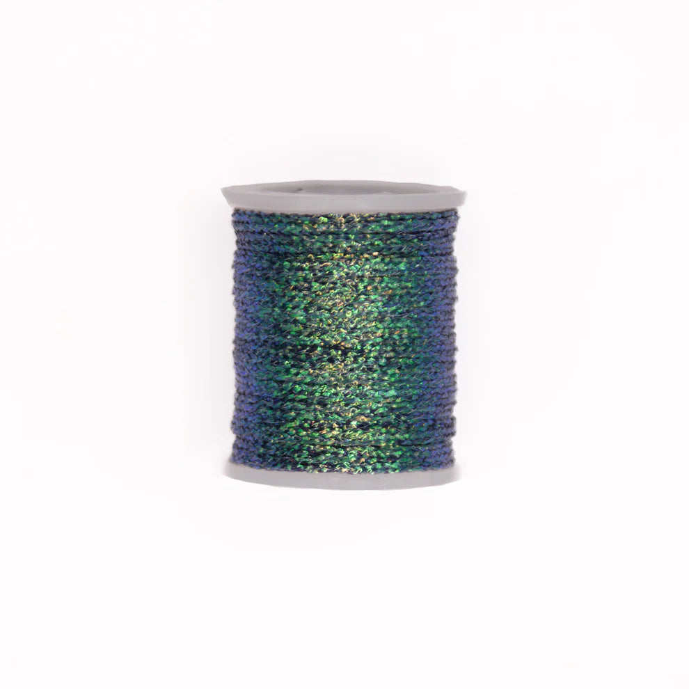 Cascade Crest Pearlescent Flat Braid Black Wires, Tinsels
