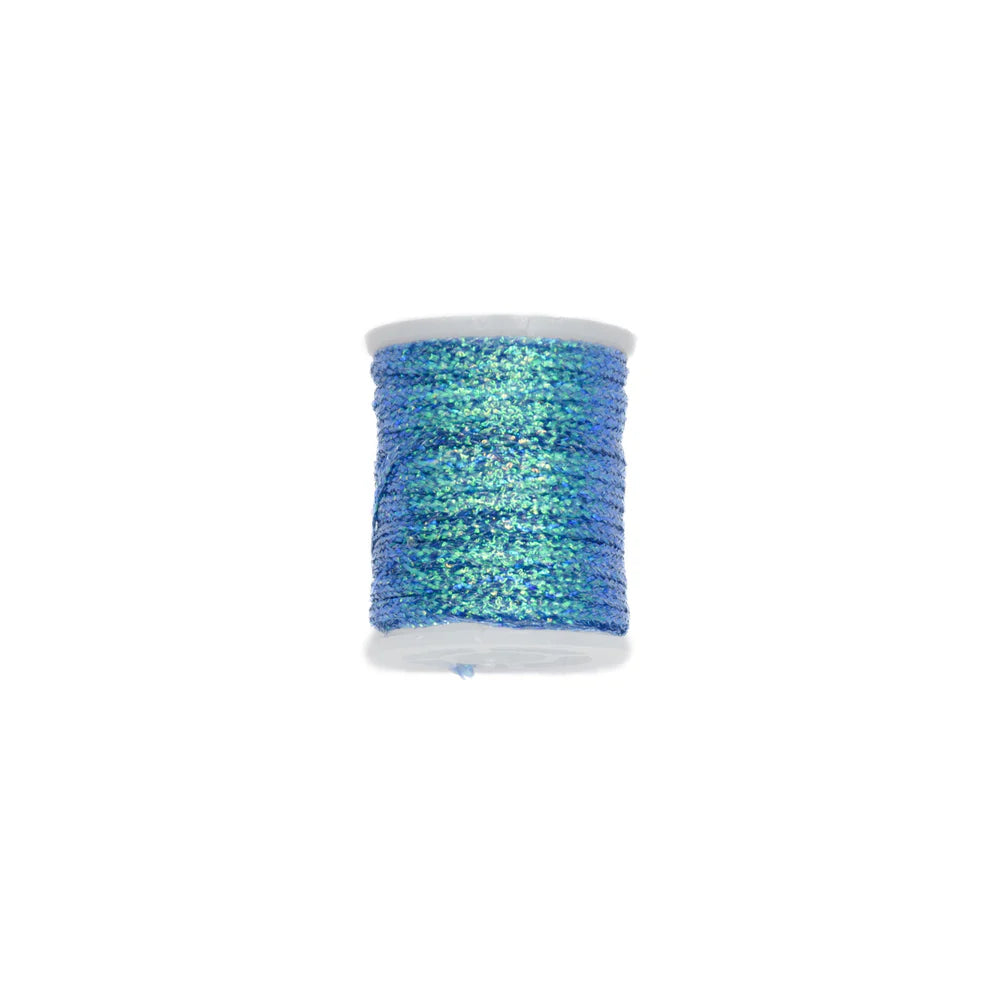 Cascade Crest Pearlescent Flat Braid Blue Wires, Tinsels