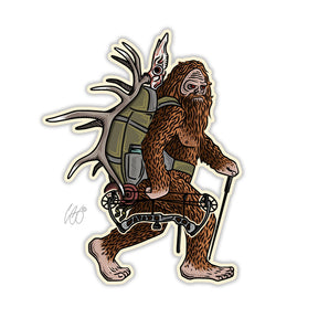 Casey Underwood Bow Squatch Sticker Stickers