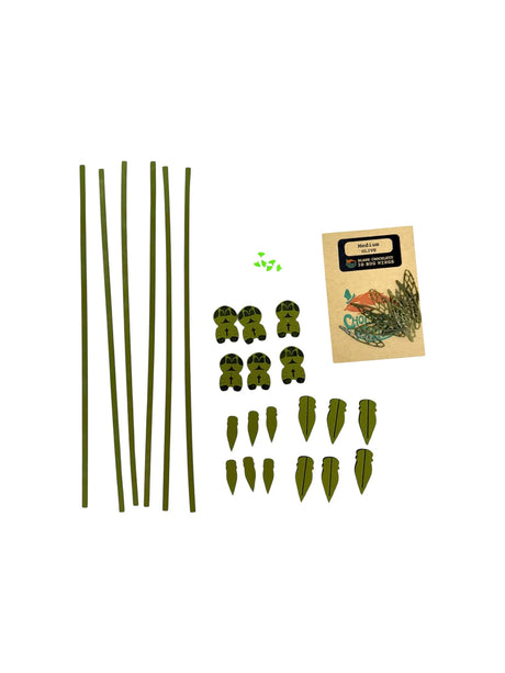 Chocklett Factory- Chocklett's DIY Cicada Kit Olive / Small Fly Tying Kit