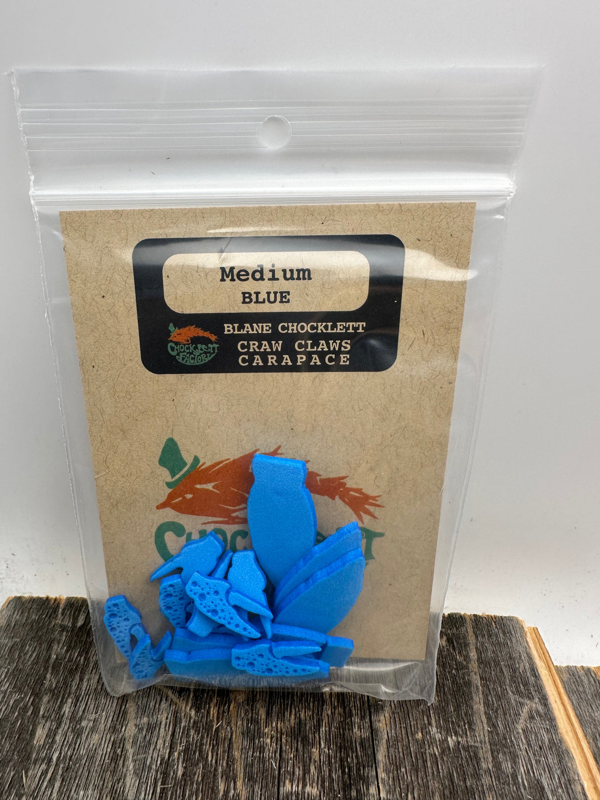 Chocklett Factory Craw Changer Claws & Carapace Medium / Blue Fly Tying Materials