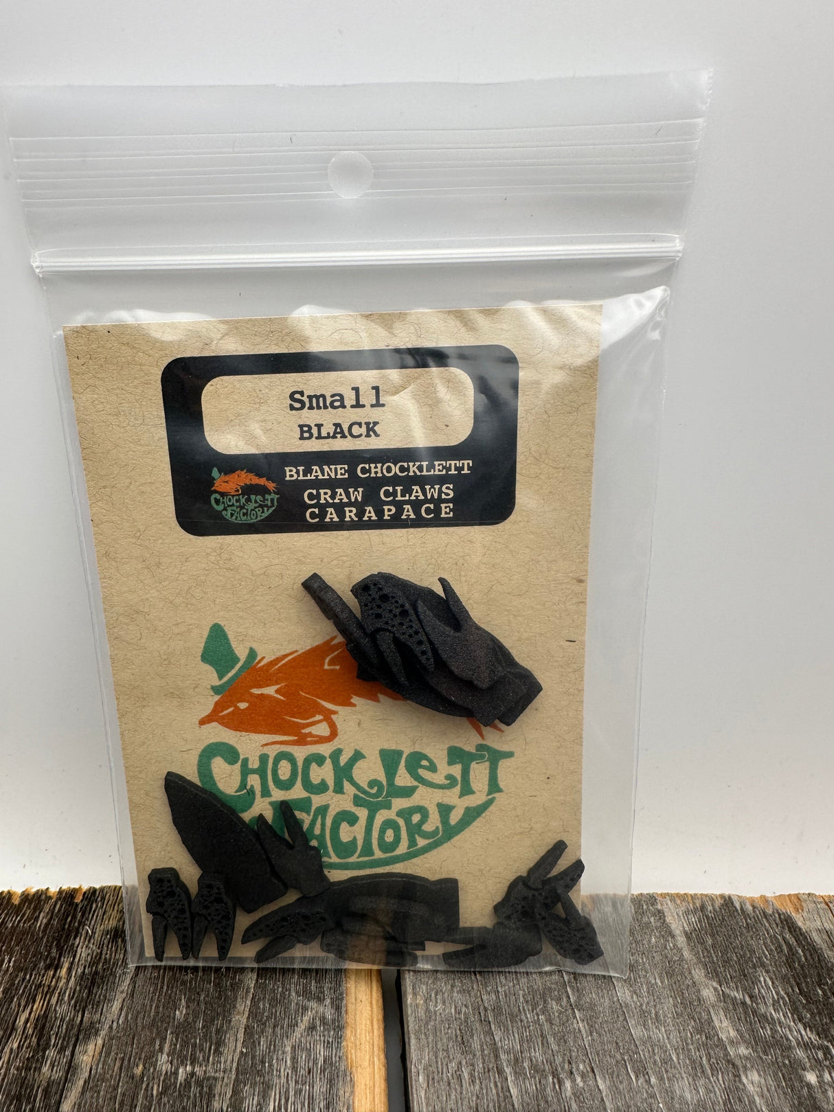 Chocklett Factory Craw Changer Claws & Carapace Small / Black Fly Tying Materials