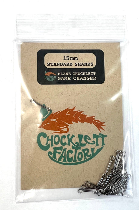 Chocklett Factory Game Changer Shanks 25 Pack 15MM Hook