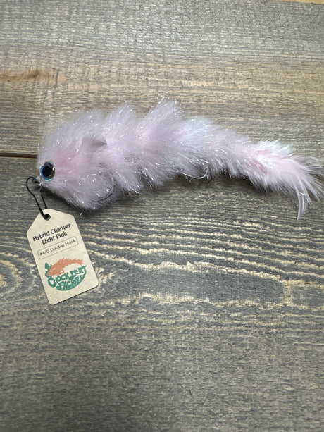 Chocklett's Hybrid Game Changer (double hook)6.5"-  4/0 Light Pink Warmwater Flies