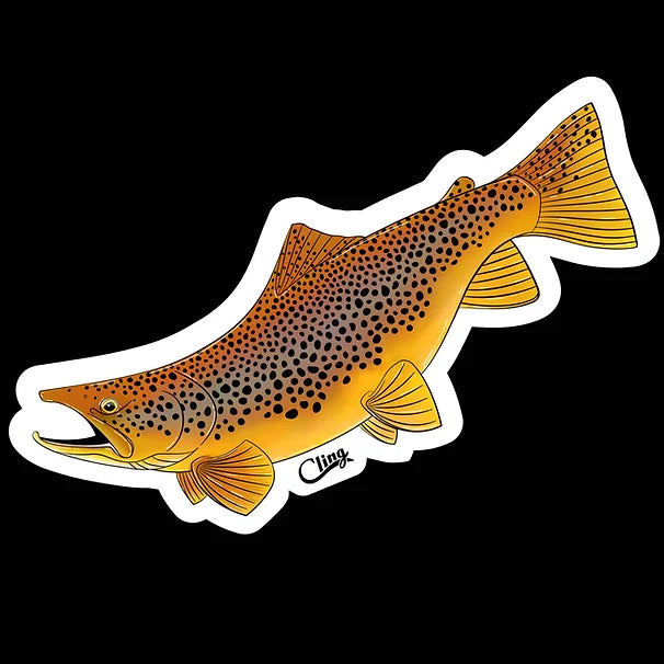 Cling Fishing Decals Brown Trout Stickers