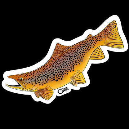 Cling Fishing Decals Brown Trout Stickers