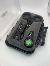 Dr. Slick Combo- Nipper, Reel & SNH5CFBK 5" Crossfire Scissor Clamp in Medium Fly Box Fly Fishing Accessories