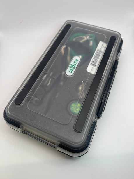 Dr. Slick Gift Set - Nipper, Reel & CMS5CFBK 5" Crossfire Mitten Scissor Clamp in Large Fly Box Fly Fishing Accessories