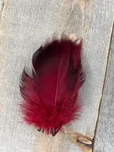 Dyed Bronze Mallard 4 Pairs Dyed Red Duck & Goose Feathers