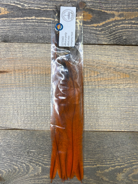 Dyed Large Emu Feathers Orange Misc. Feathers