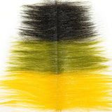 EP Chameleon Brush 3.5" - 2 Pack Black / Olive / Golden Yellow Chenilles, Body Materials