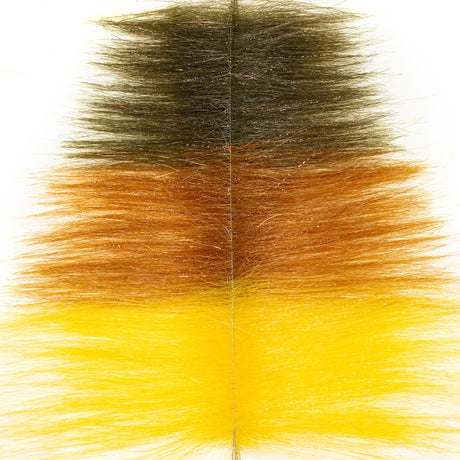 EP Chameleon Brush 3.5" - 2 Pack Dk Olive / Brown / Yellow Chenilles, Body Materials