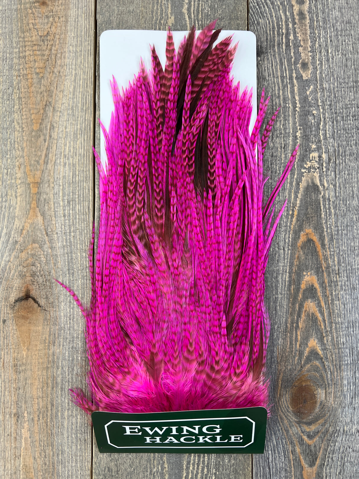 Ewing Bleached Ewing Saddles Bright Pink Streamer Feathers