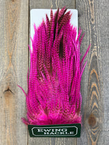 Ewing Bleached Ewing Saddles Bright Pink Streamer Feathers