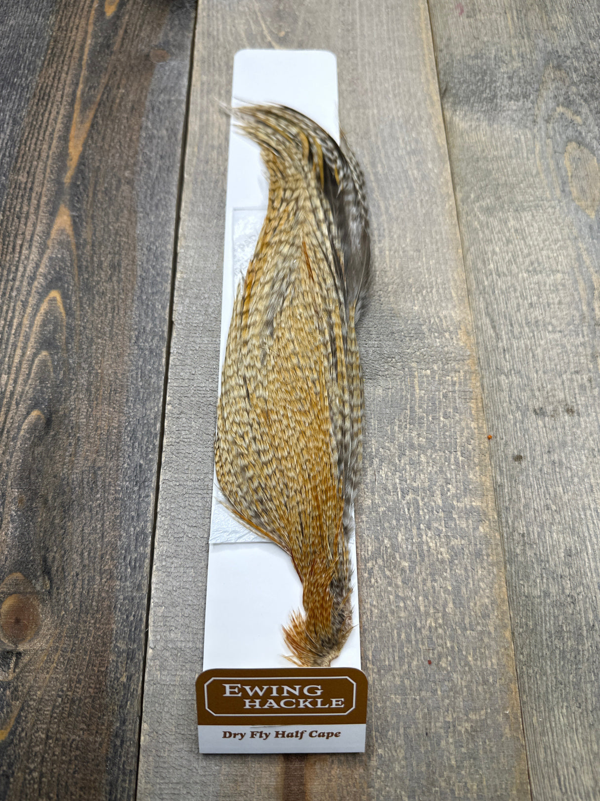 Ewing Dry Fly Half Cape Barred Ginger Dry Fly Hackle