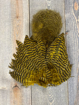 Ewing Grizzly Chickabou Patch Golden Olive Marabou