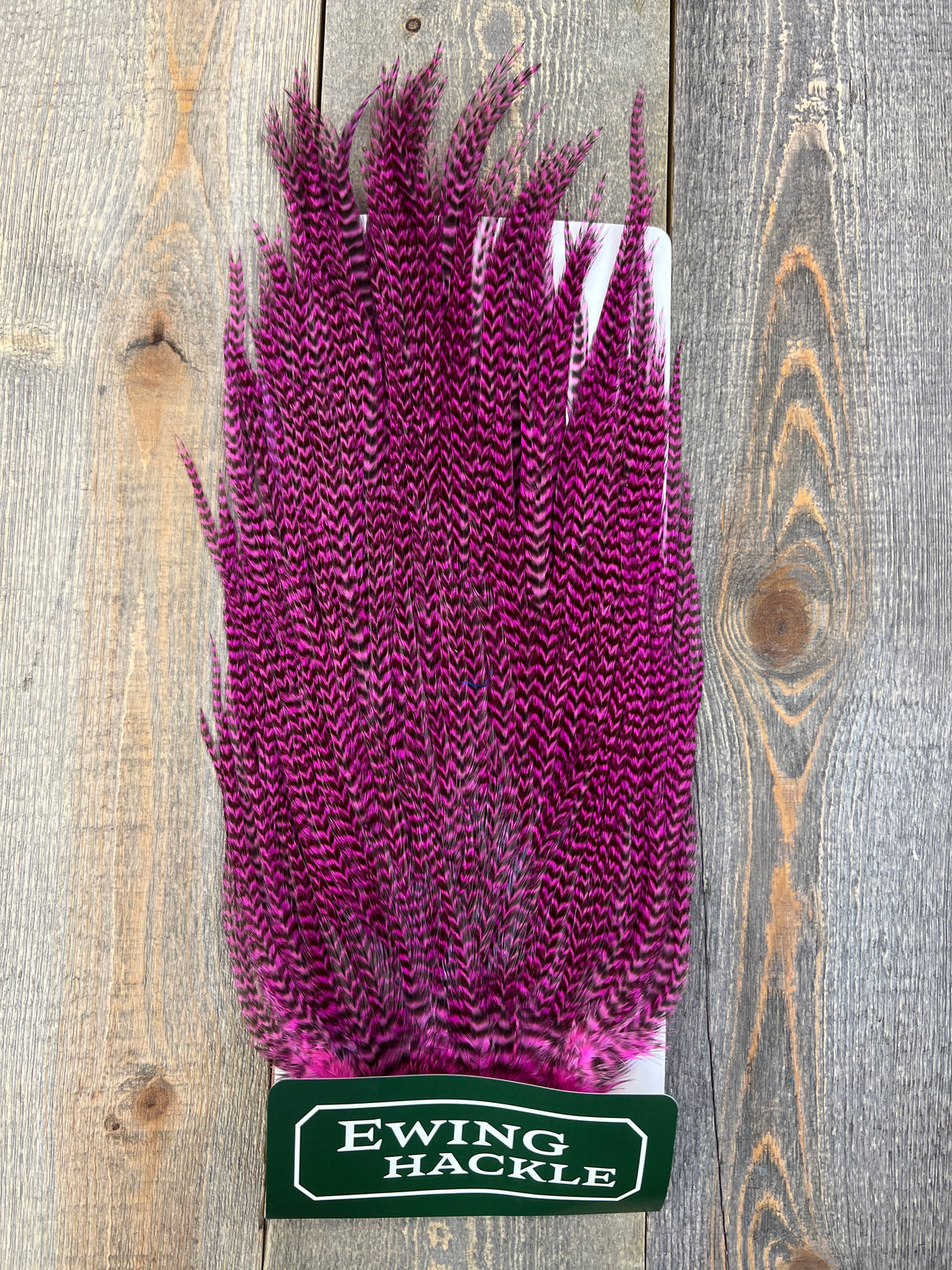 Ewing Grizzly Ewing Saddles Bright Pink Streamer Feathers