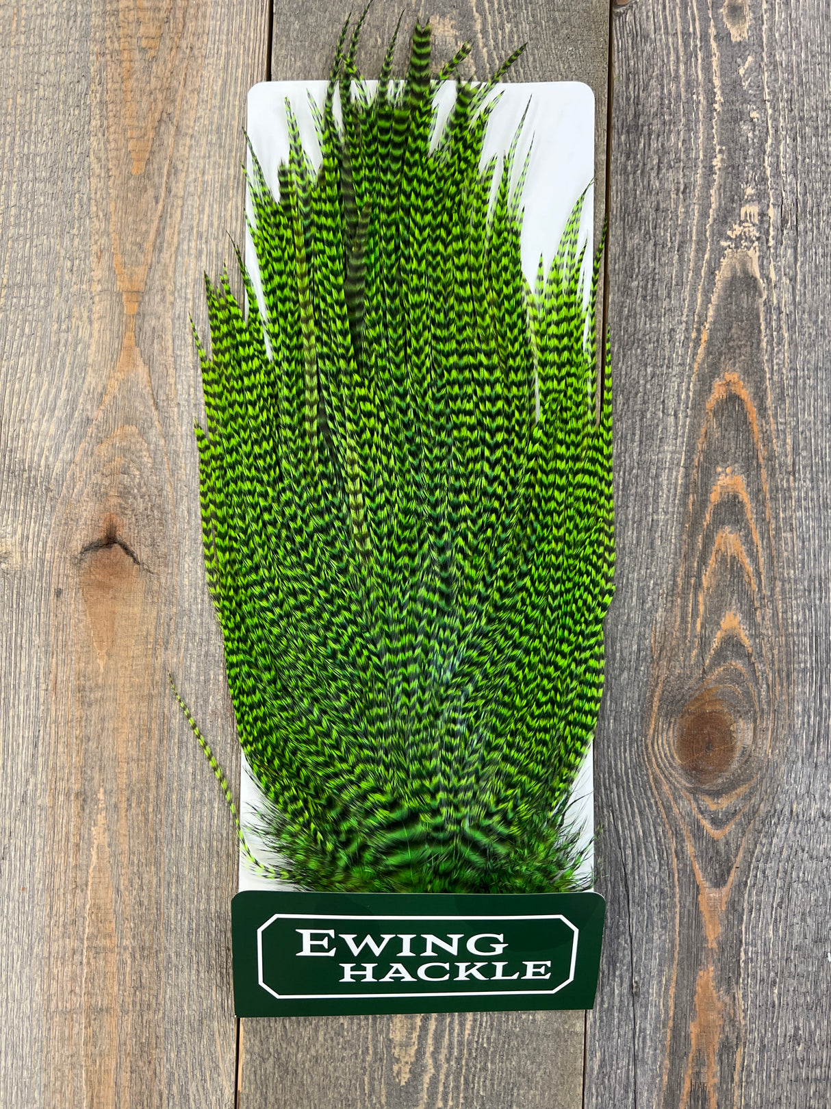 Ewing Grizzly Ewing Saddles Green Chartruese Streamer Feathers