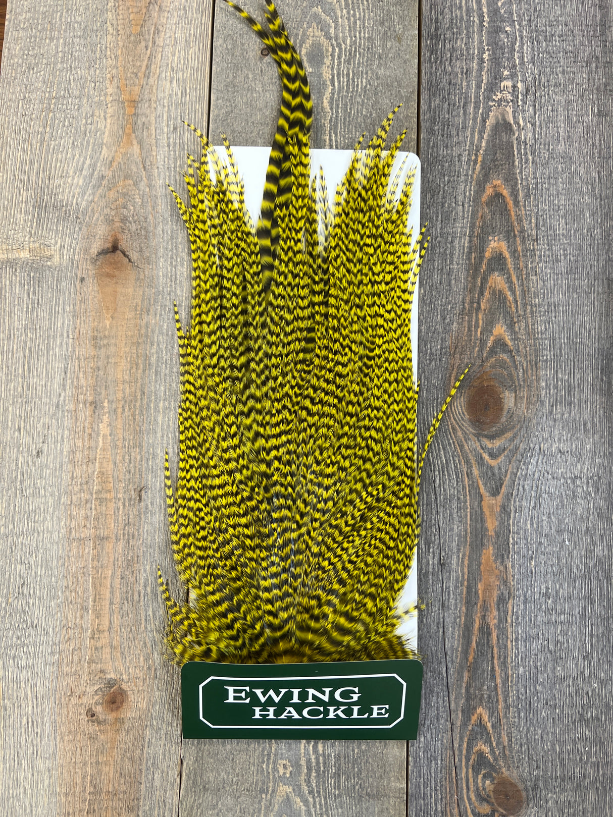 Ewing Grizzly Ewing Saddles Yellow Streamer Feathers