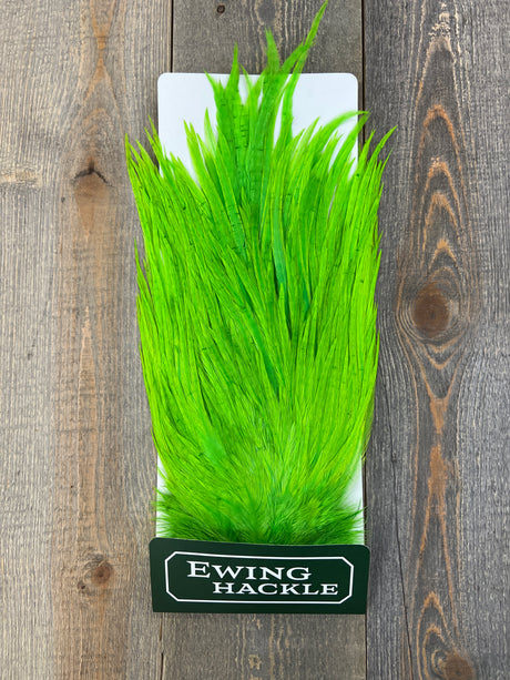 Ewing White Ewing Saddles Green Chartruese Streamer Feathers