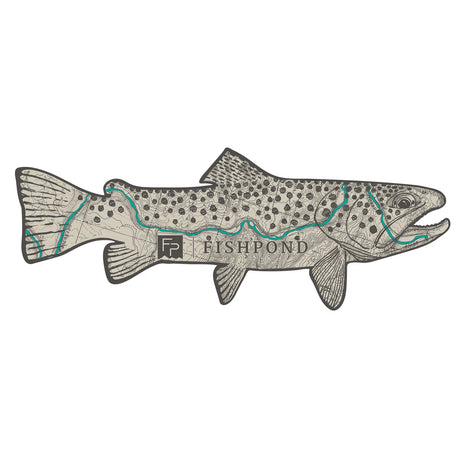 Fishpond Topo Trout Sticker - 8" Stickers