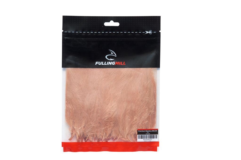 Fulling Mill Premium Marabou Bloods Saddle Hackle, Hen Hackle, Asst. Feathers