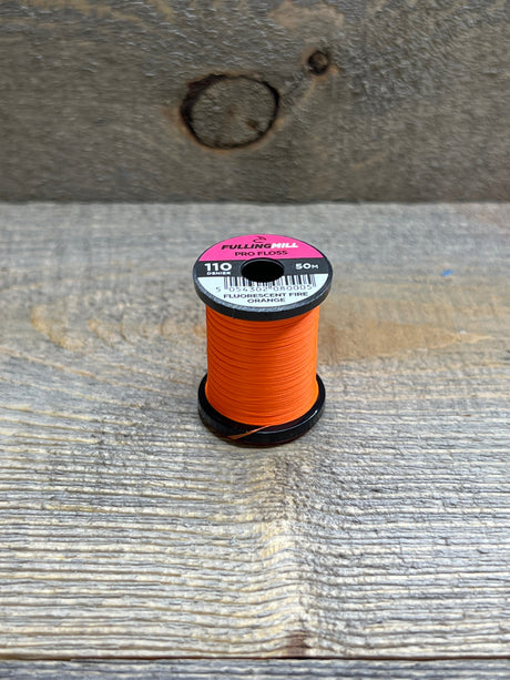 Fulling Mill Pro Floss 110 Denier Fluorescent Fire Orange Threads