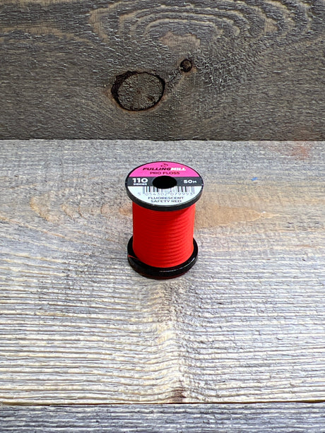 Fulling Mill Pro Floss 110 Denier Fluorescent Safety Red Threads