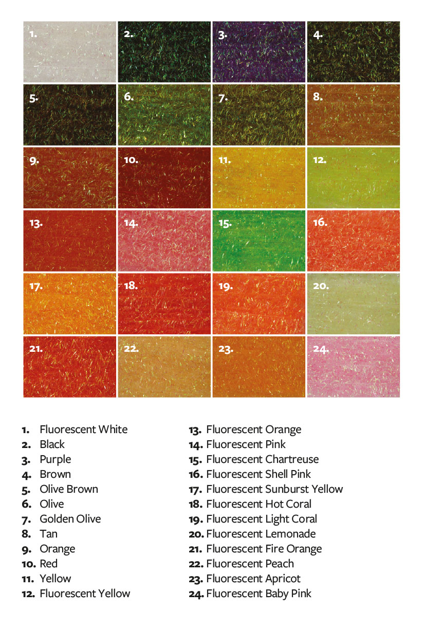 Fulling Mill Shimmer Chenille Fluorescent Peach / Medium 12mm Chenille