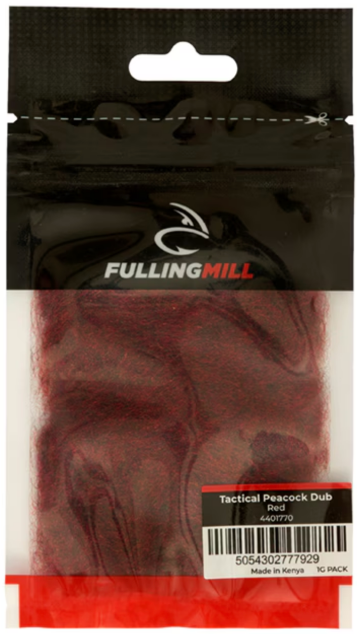 Fulling Mill Tactical Peacock Dub Red Dubbing