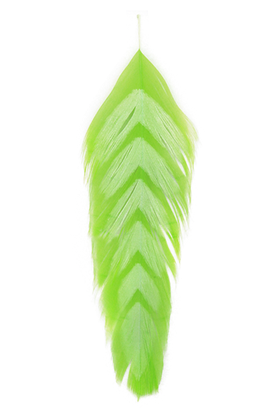 Galloup's Fish Feathers - Arrowhead Chartreuse/White Saddle Hackle, Hen Hackle, Asst. Feathers