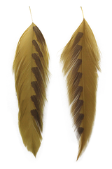 Galloup's Fish Feathers - Shark Fin Olive/Brown Saddle Hackle, Hen Hackle, Asst. Feathers