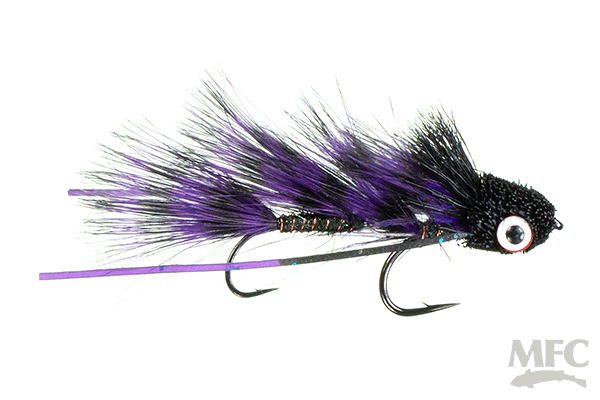 Galloup's Micro Dungeon Barred Black/Purple Flies