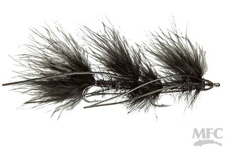 Galloup's Mini Peanut Envy (size 6) Black Flies