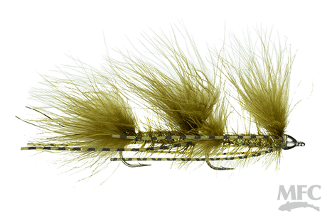 Galloup's Mini Peanut Envy (size 6) Olive Flies