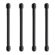 Geartie Reusable Rubber Twist Tie 3" 4 pack / Black Fly Fishing Accessories