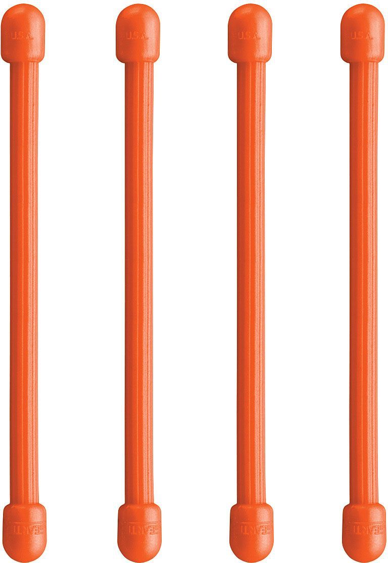 Geartie Reusable Rubber Twist Tie 3" 4 pack / Orange Fly Fishing Accessories