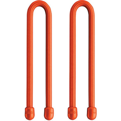 Geartie Reusable Rubber Twist Tie 6" 2 pack / Orange Fly Fishing Accessories