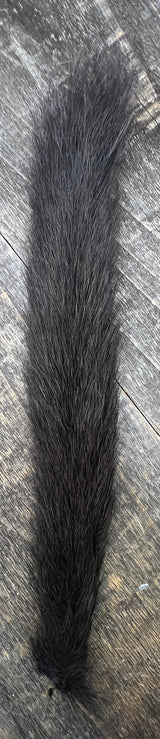 Grey Squirrel Tail Black Hair, Fur