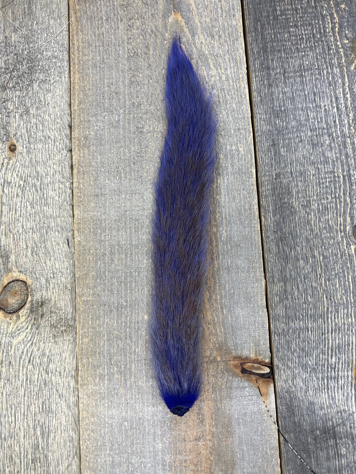 Grey Squirrel Tail Bleached Dyed Lavender Hair, Fur