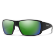 Guide's Choice XL Matte Black ChromaPop Glass Polarized Green Mirror Eyewear