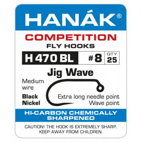 Hanak 470 BL Jig Wave Hook 25pk #10 Hooks